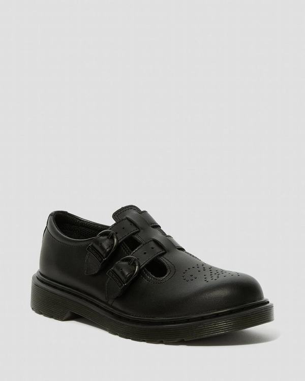 Dr Martens Dětské Polobotky Youth 8065 Leather Černé, CZ-074163